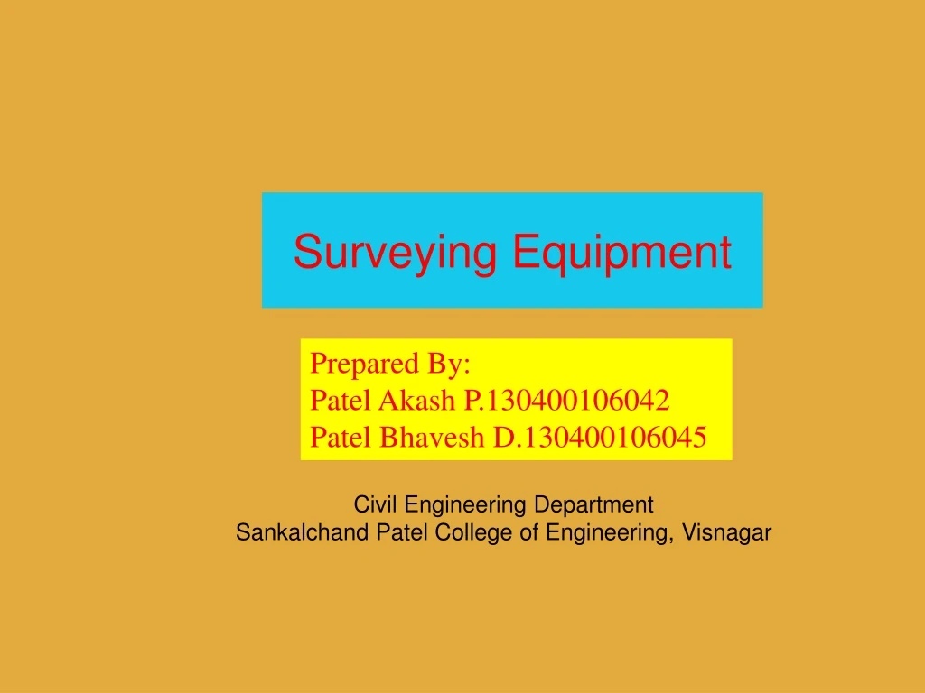 surveying equipment