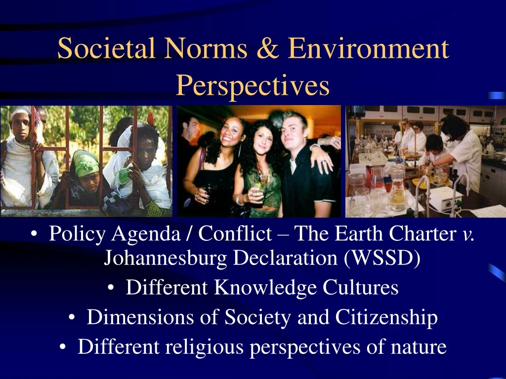 societal norms environment perspectives
