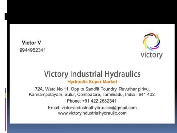Am VICTOR Director of victory group of company