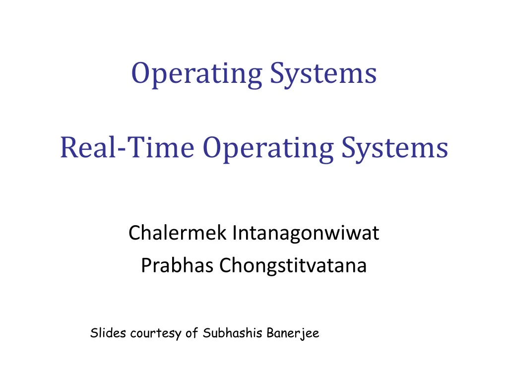 operating systems real time operating systems