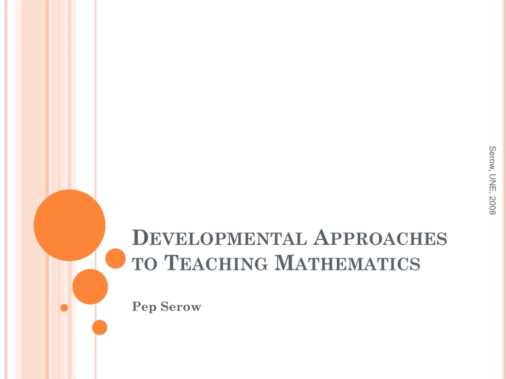 developmental approaches to teaching mathematics