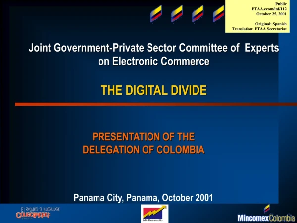 Joint Government-Private Sector Committee of Experts on Electronic Commerce THE DIGITAL DIVIDE