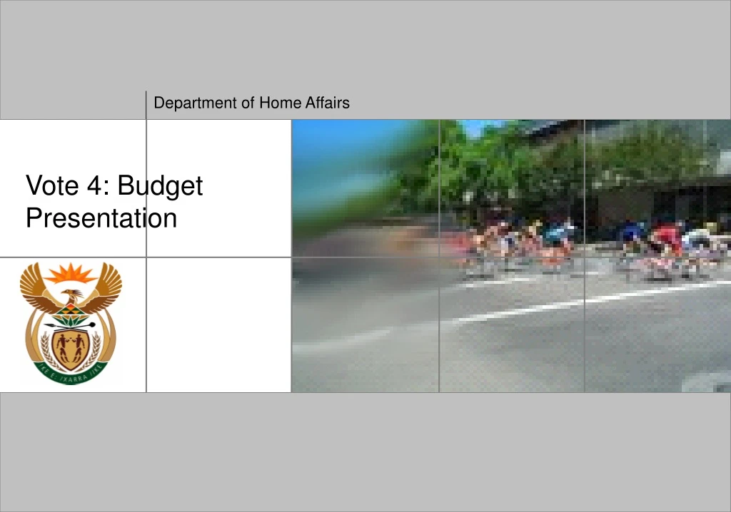 vote 4 budget presentation