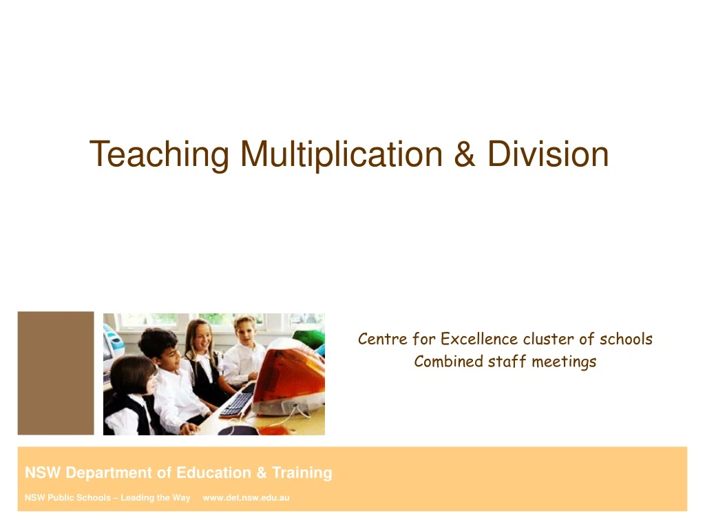teaching multiplication division
