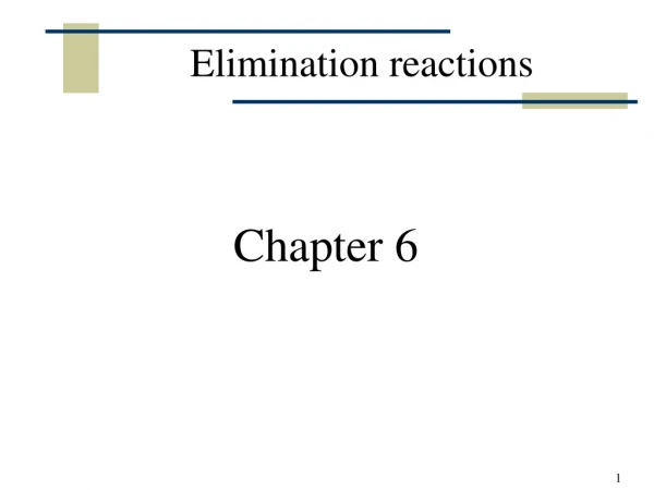 Elimination reactions