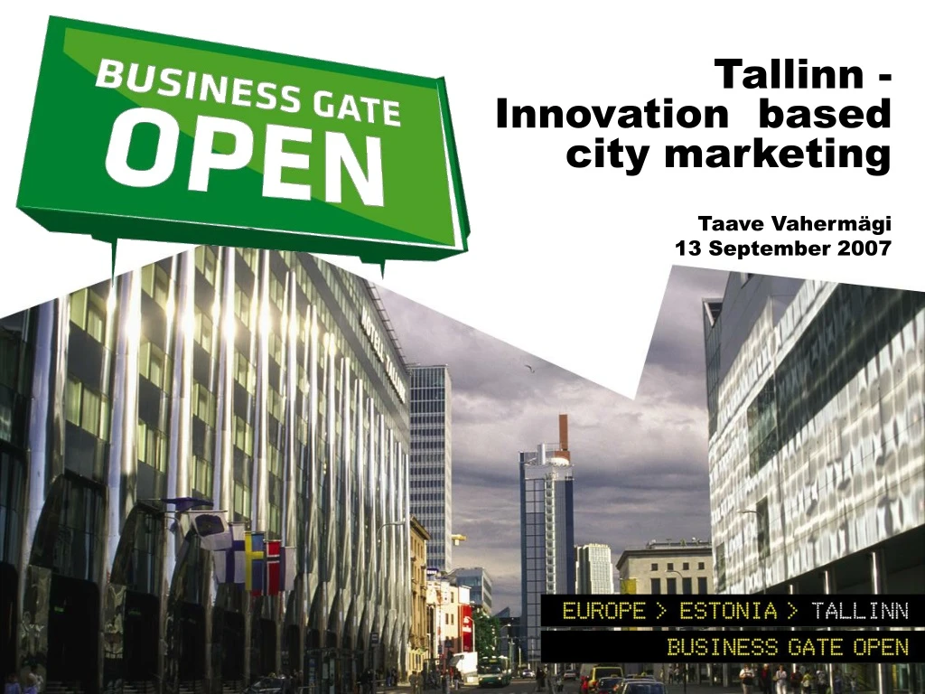 tallinn innovation based city marketing taave