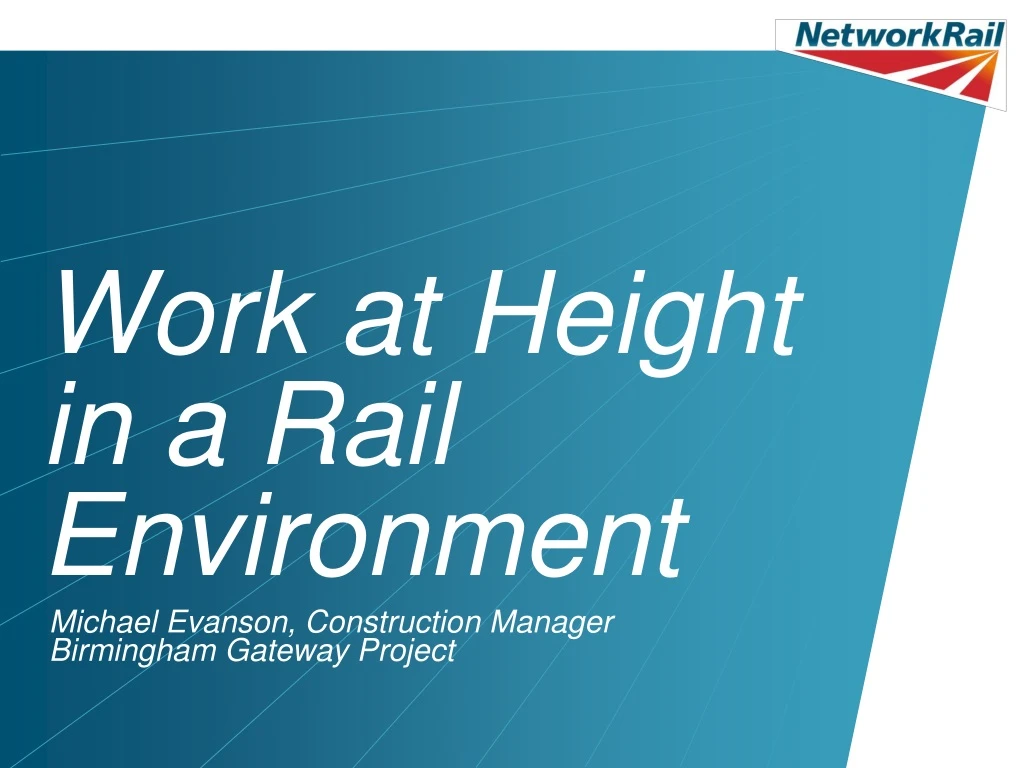 work at height in a rail environment