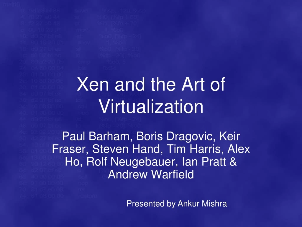 xen and the art of virtualization