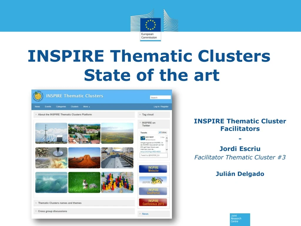 inspire thematic clusters state of the art