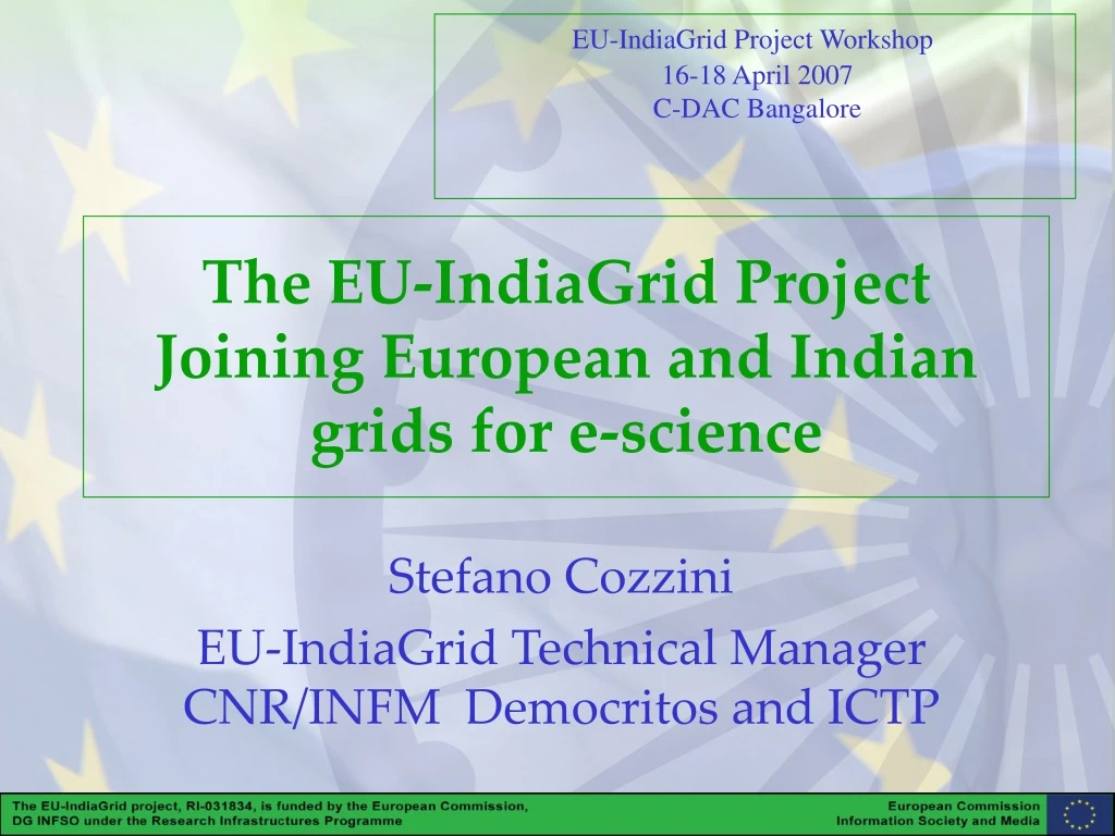 the eu indiagrid project joining european and indian grids for e science