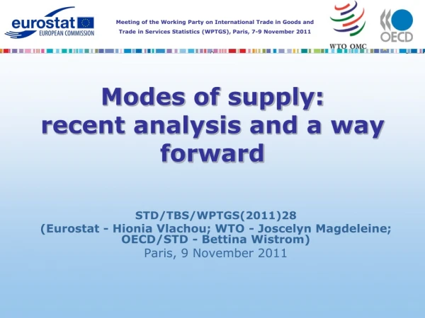 Modes of supply: recent analysis and a way forward