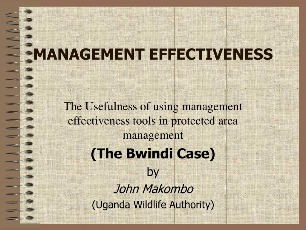 management effectiveness
