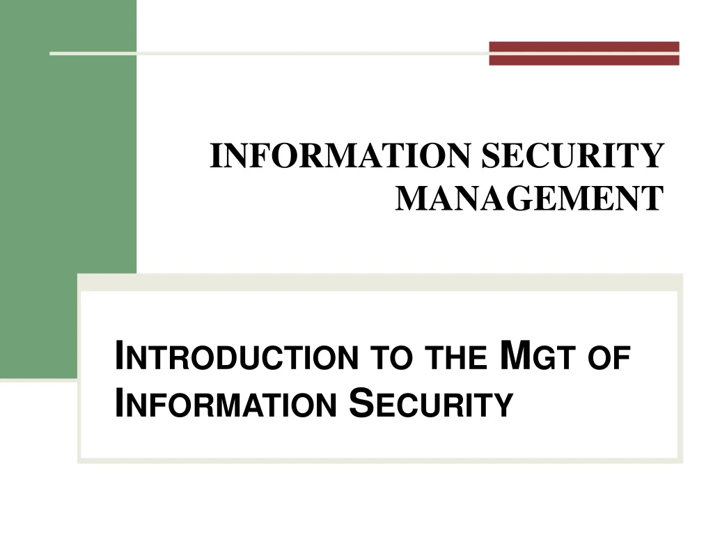 information security management