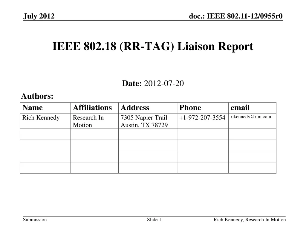 ieee 802 18 rr tag liaison report
