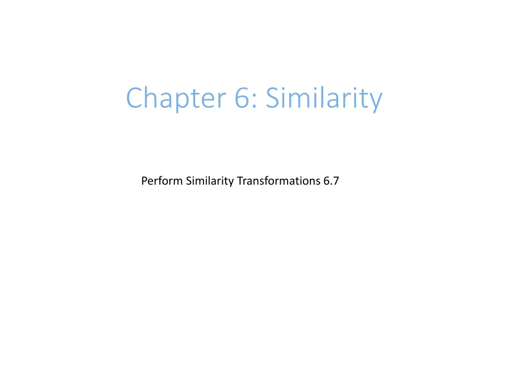 chapter 6 similarity