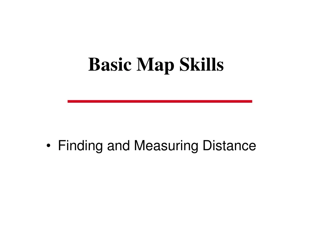 basic map skills