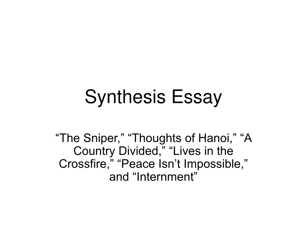 synthesis essay