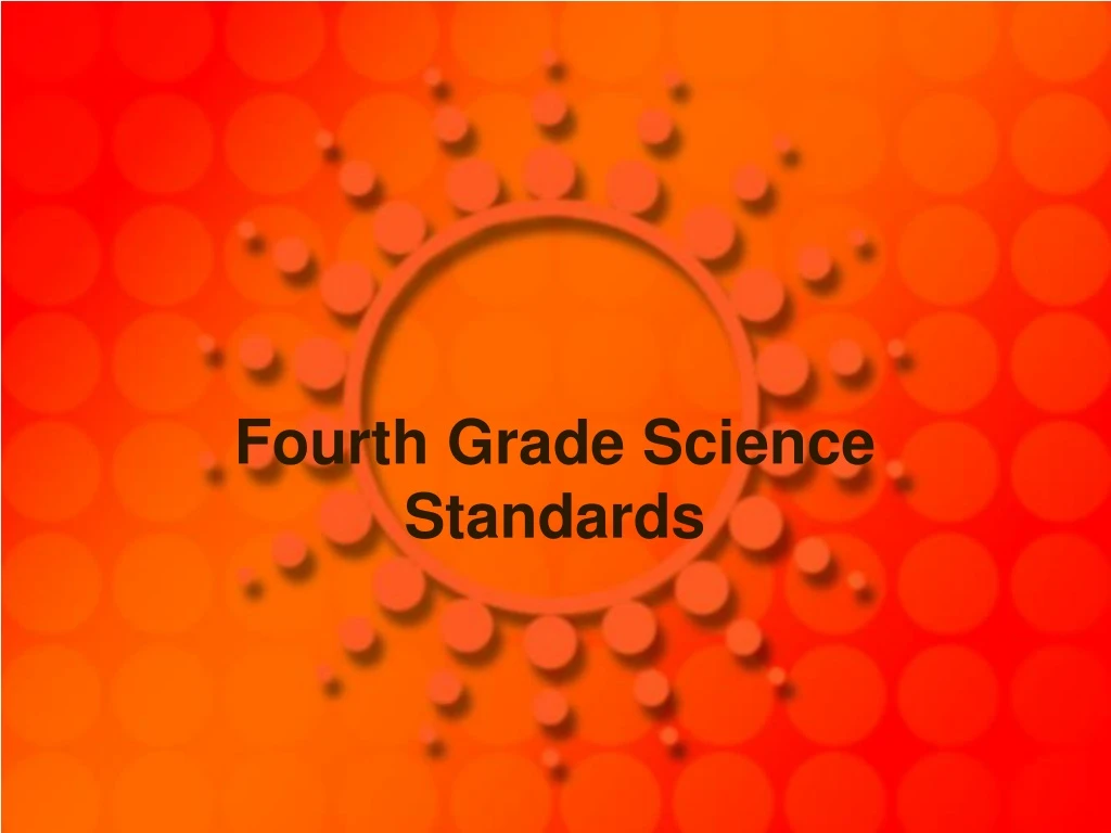 fourth grade science standards