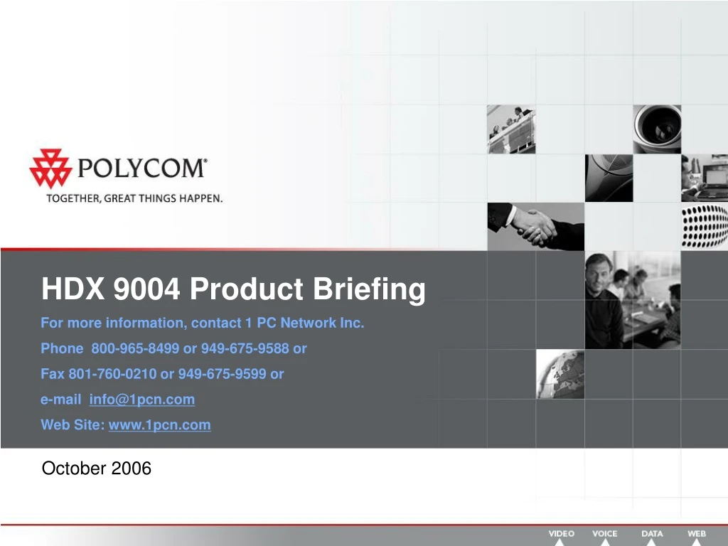 hdx 9004 product briefing