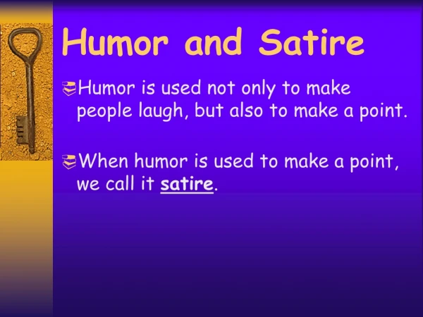 Humor and Satire