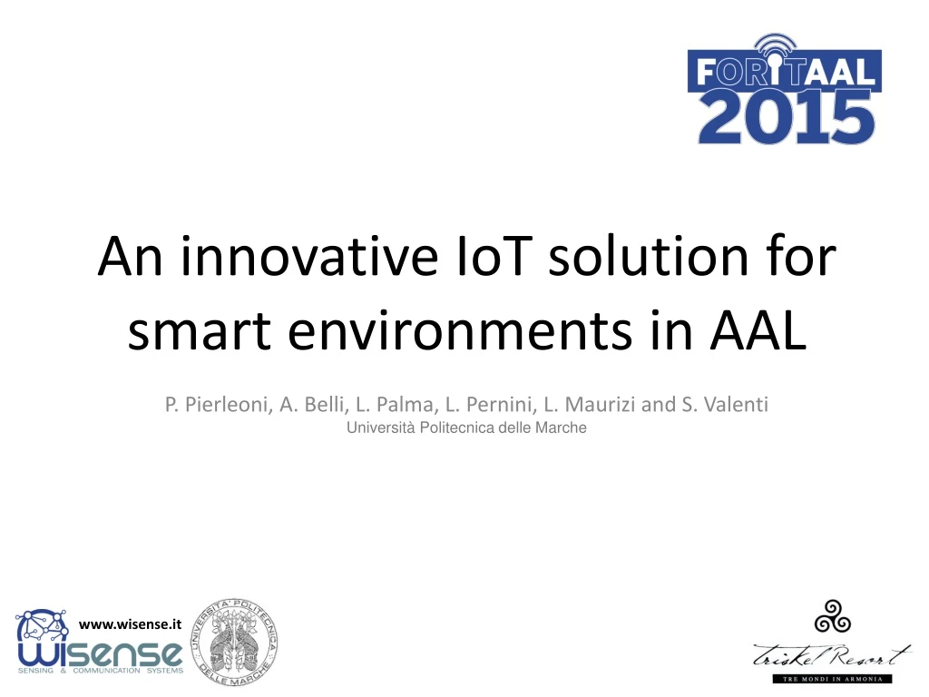an innovative iot solution for smart environments in aal