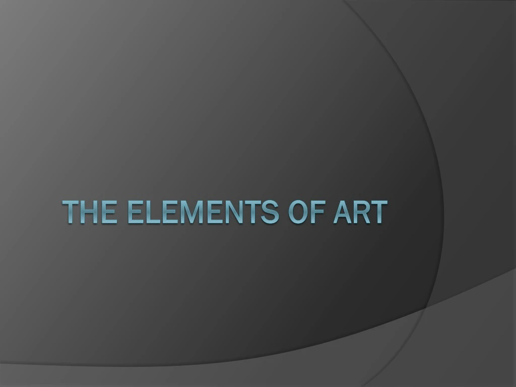 the elements of art