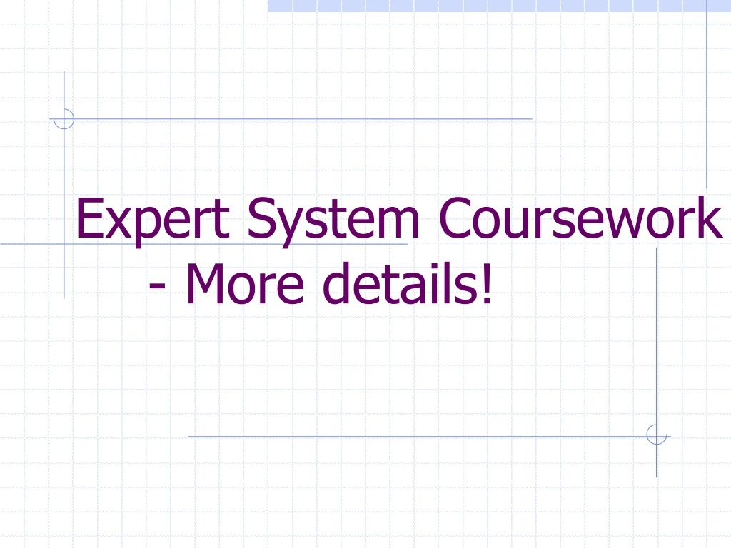 expert system coursework more details