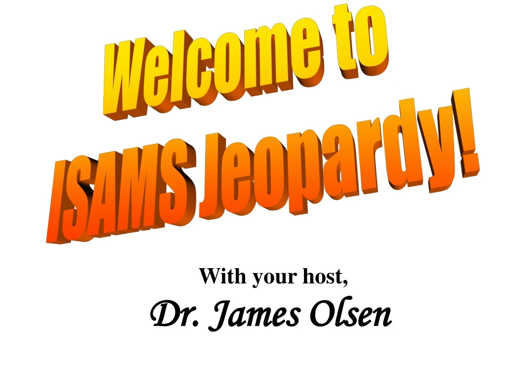 welcome to isams jeopardy
