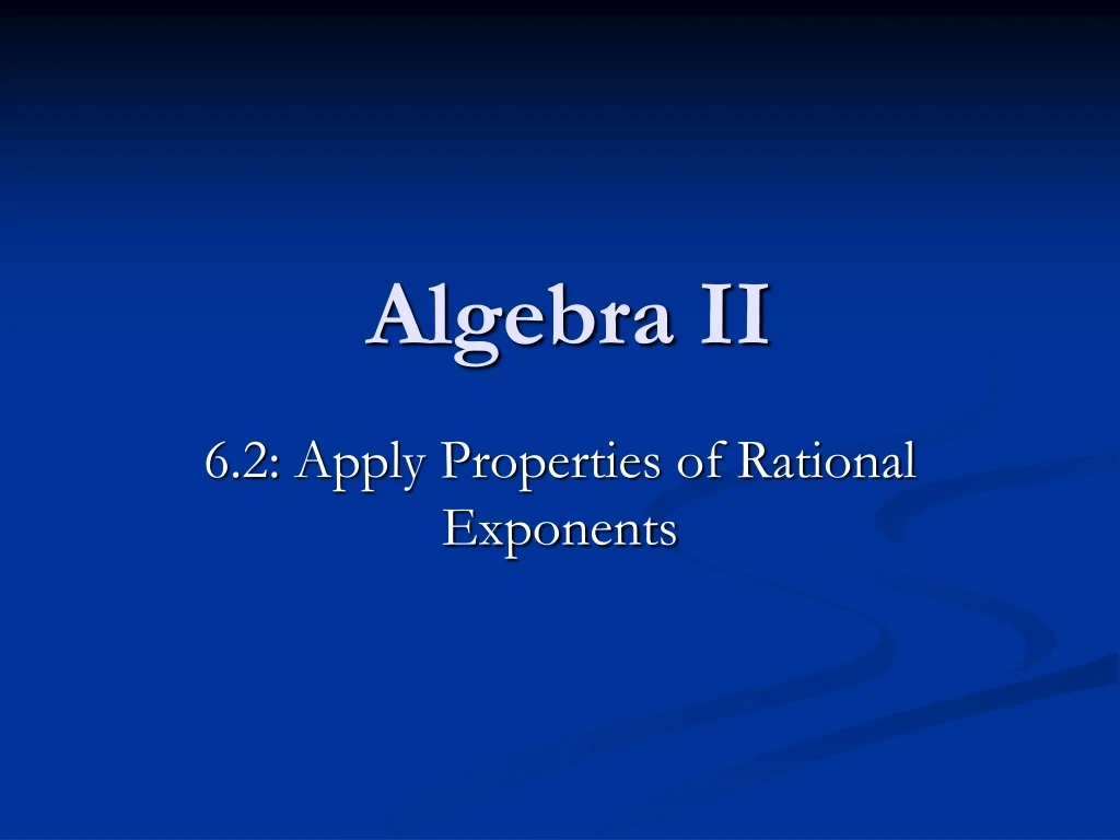 algebra ii