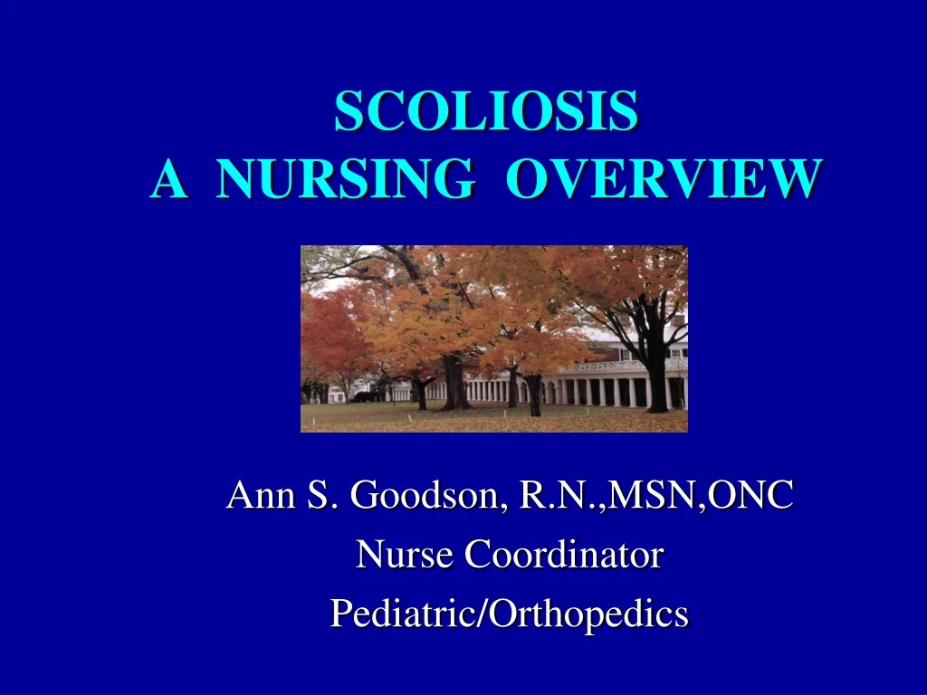 scoliosis a nursing overview