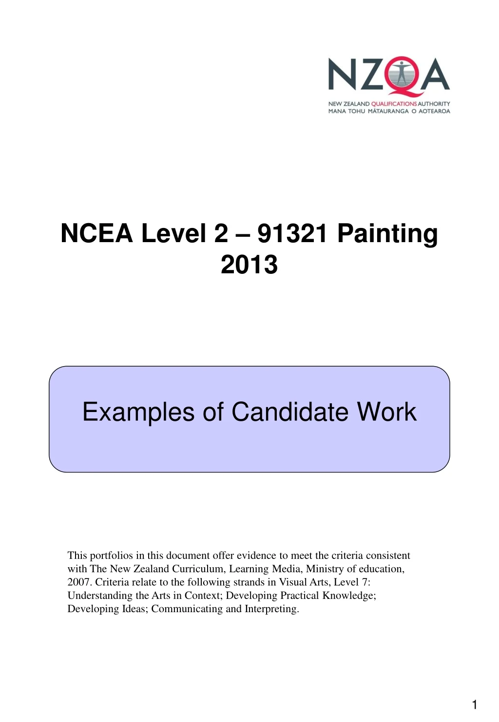 ncea level 2 91321 painting 2013