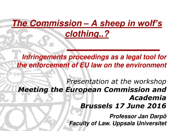 The Commission – A sheep in wolf’s clothing..?