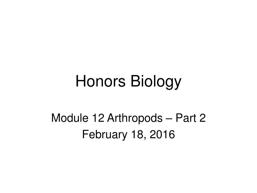 honors biology