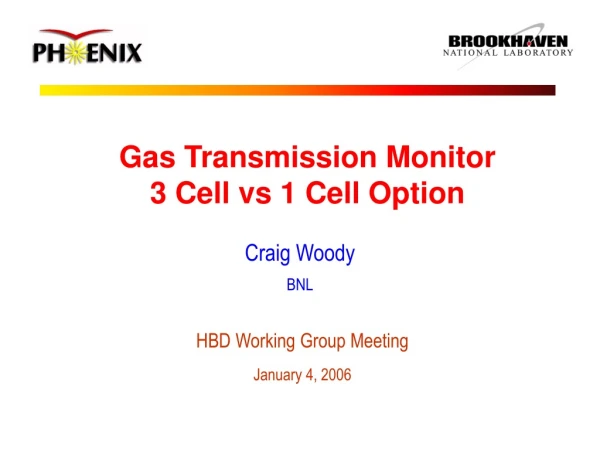 Gas Transmission Monitor 3 Cell vs 1 Cell Option