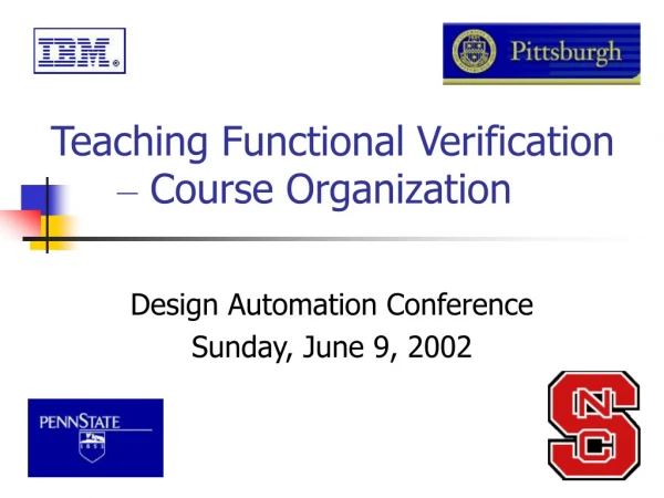 Teaching Functional Verification – Course Organization