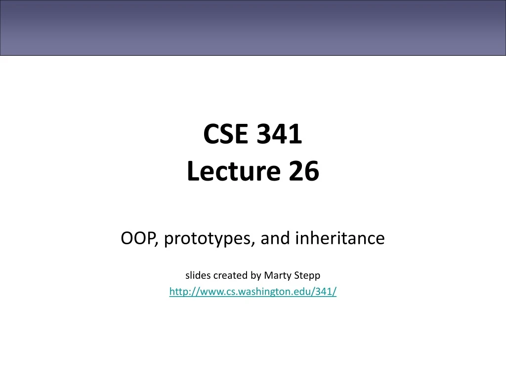 cse 341 lecture 26