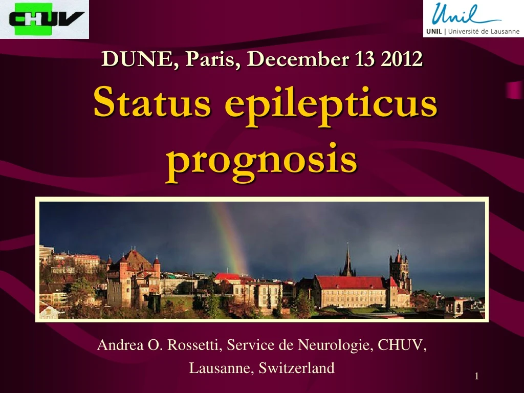 dune paris december 13 2012 status epilepticus prognosis
