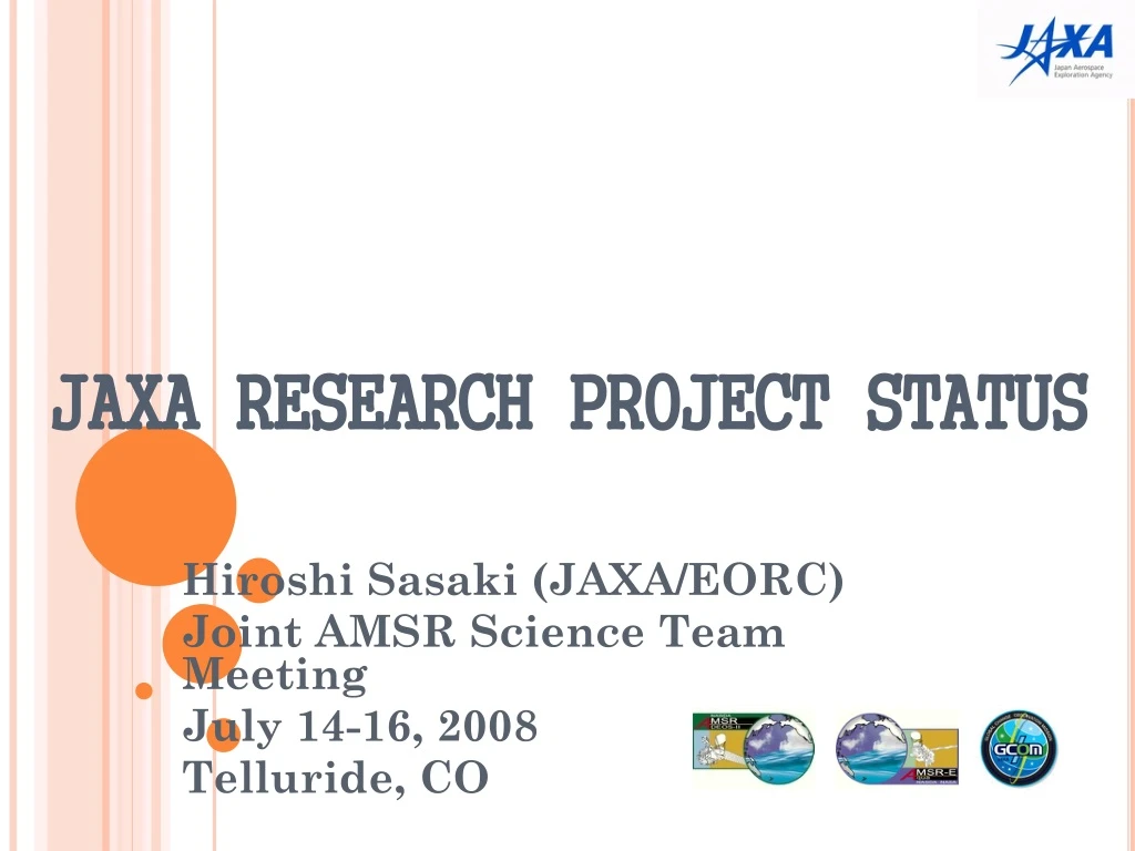 jaxa research project status