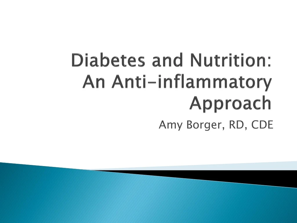 diabetes and nutrition an anti inflammatory approach