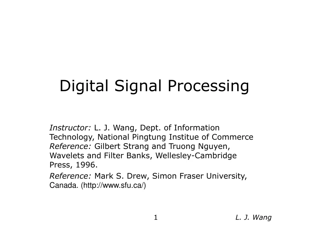 digital signal processing