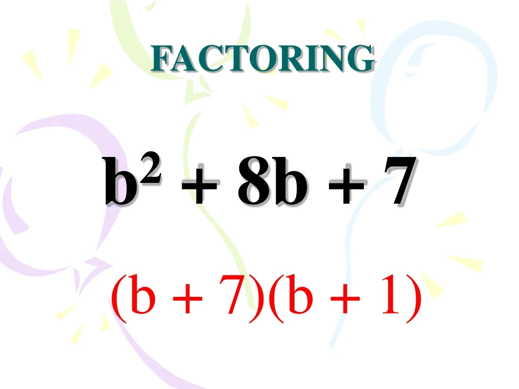 factoring