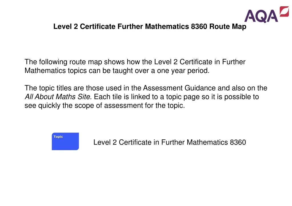 level 2 certificate further mathematics 8360