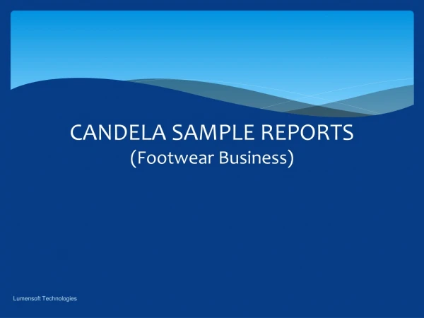 CANDELA SAMPLE REPORTS (Footwear Business)