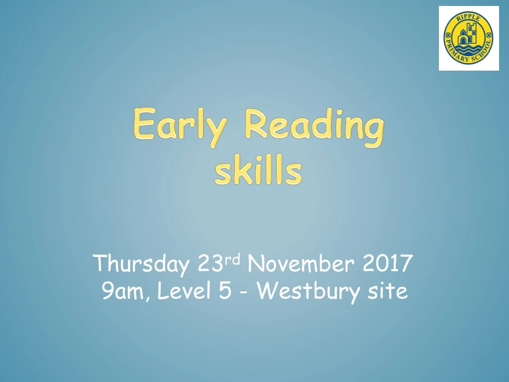 early reading skills