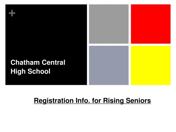 Registration Info. for Rising Seniors