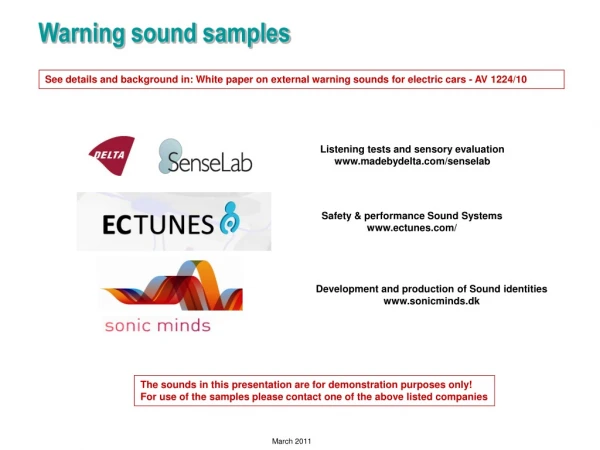 Warning sound samples
