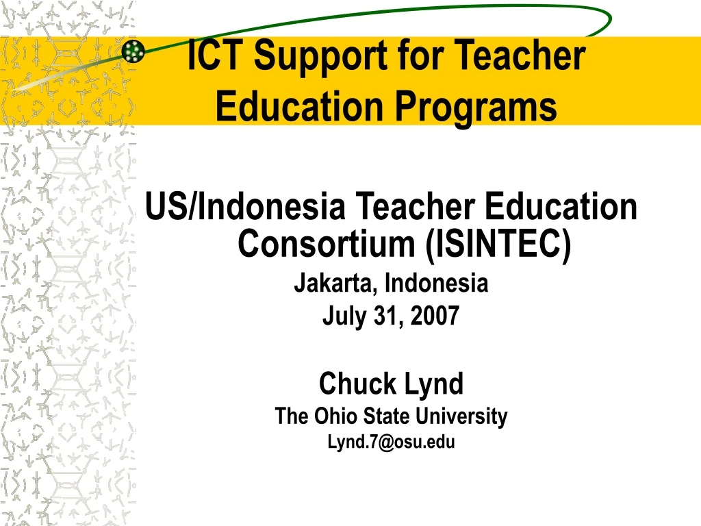 ict support for teacher education programs
