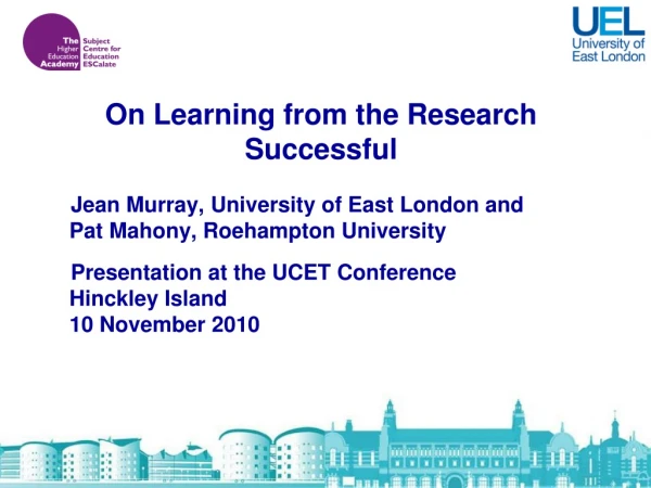 On Learning from the Research Successful