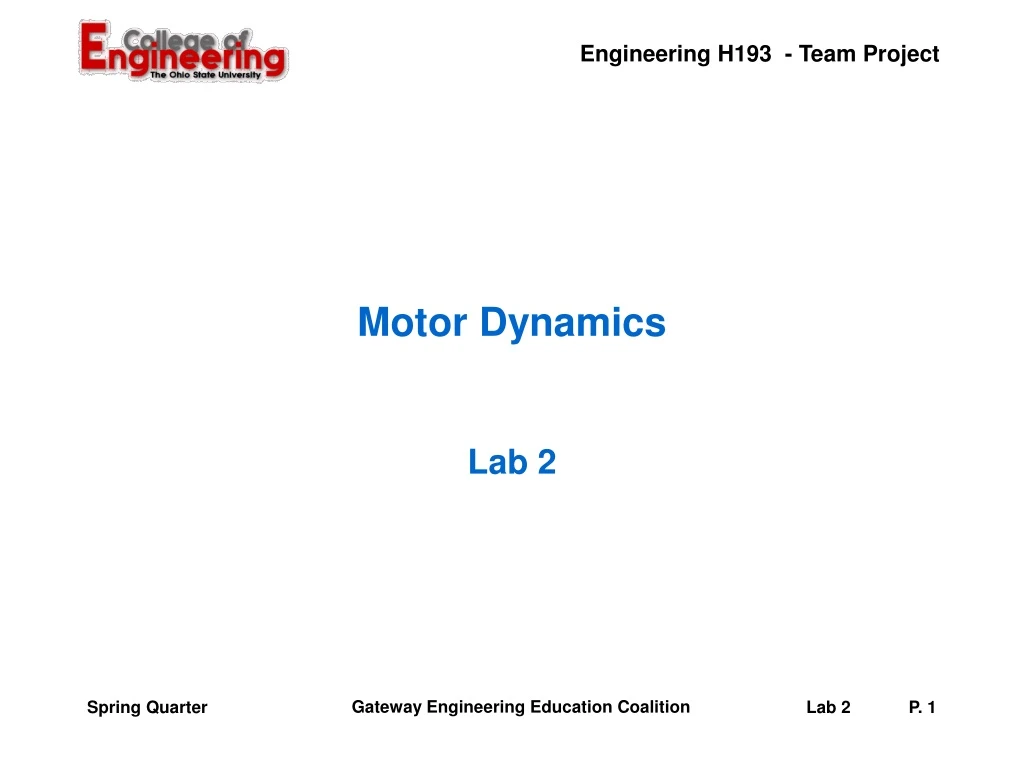 motor dynamics