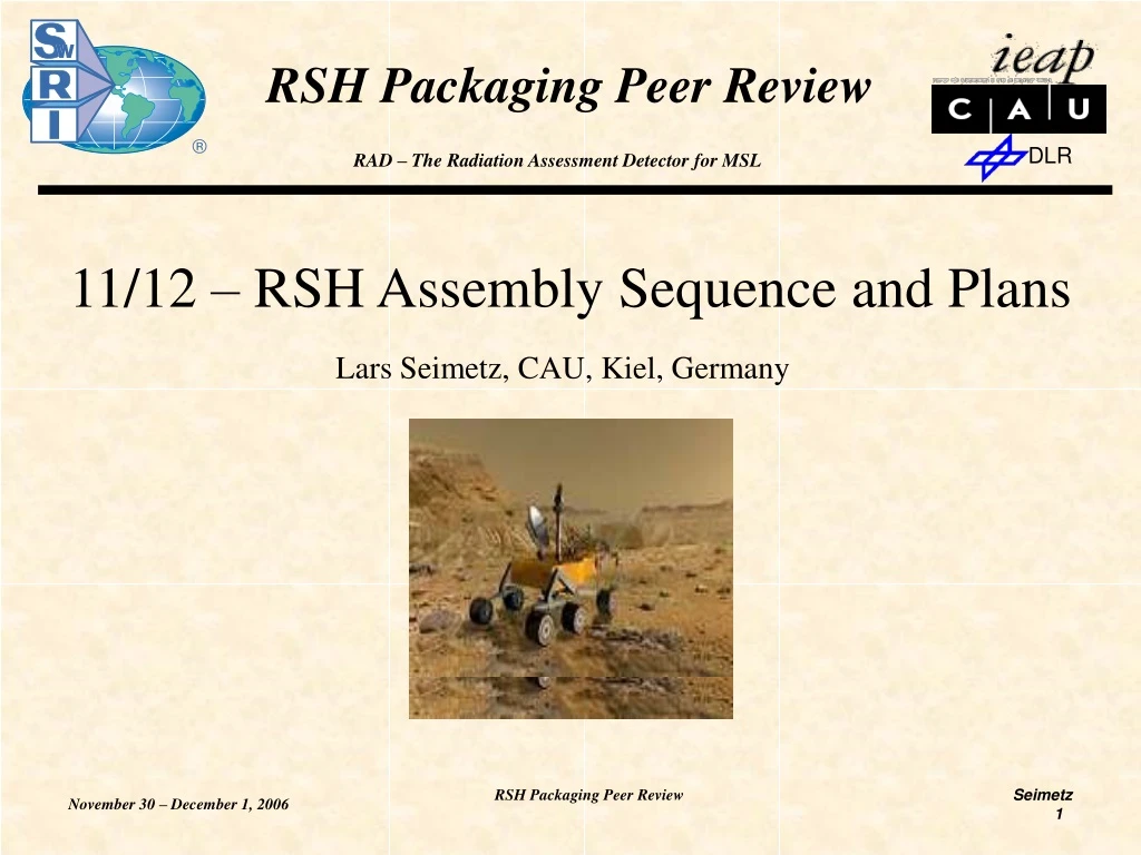rsh packaging peer review